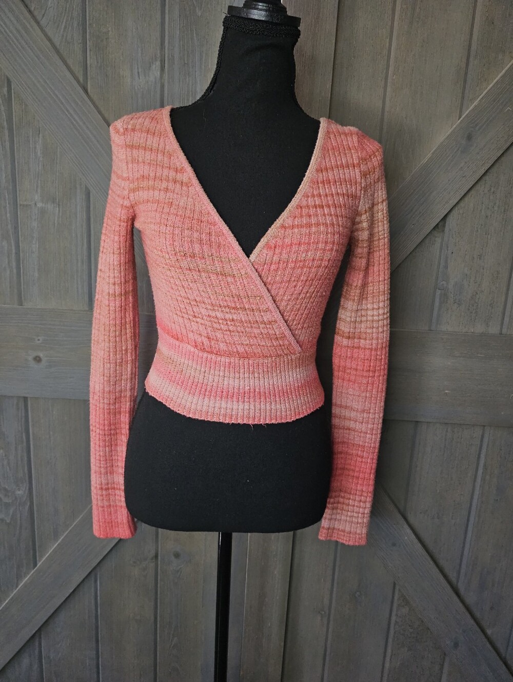 American Eagle Striped Wrap Sweater sz XS